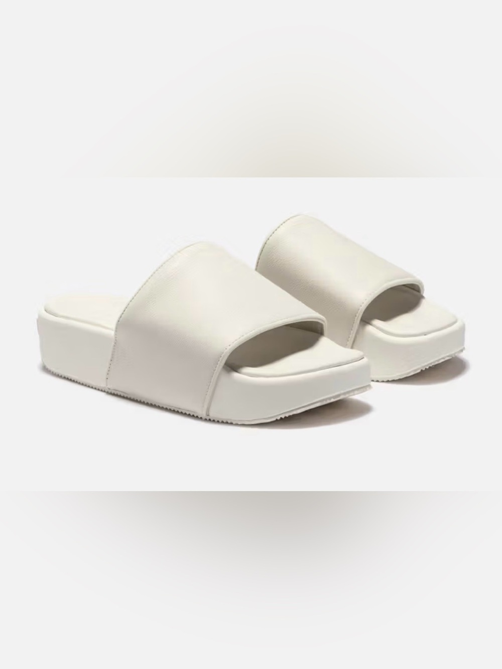 Y-3 Women's Slide Sandal Beige Leather Logo Slip-On US 7 EU 40
